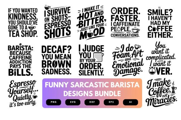 Barista SVG Bundle: A Graphic Asset for Coffee-Crazed Branding
