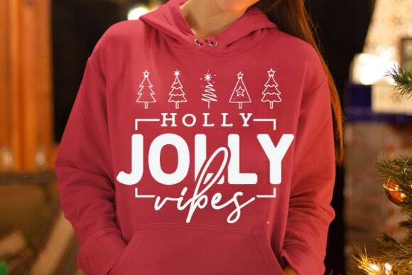 Holly Jolly Vibes Holiday Season SVG for Crafts and Graphics