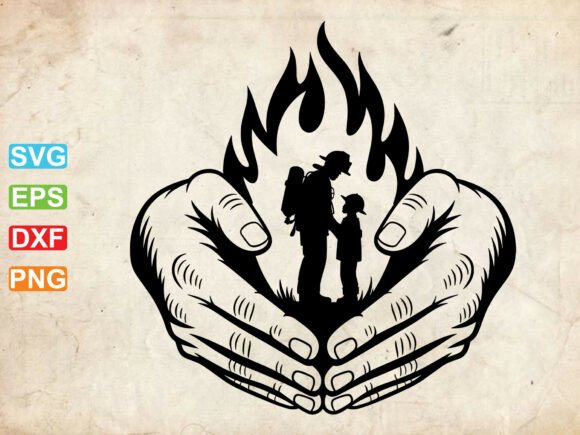 Love Firefighter Svg