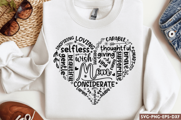 Mother's Day Heart SVG 6 - A Versatile Graphic Design for Crafts
