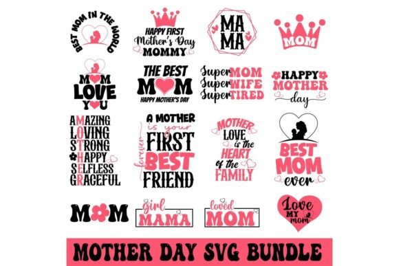 Mother’s Day SVG Bundle for Crafts and Graphics