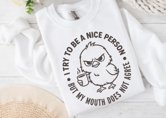 Sarcastic SVG Duck for Creative Graphics and Crafts