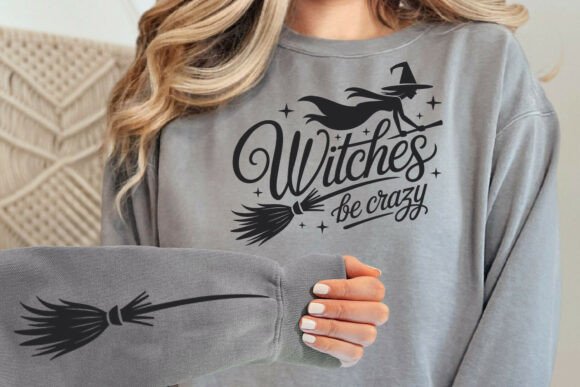 Witches Be Crazy Svg for Embroidery Projects